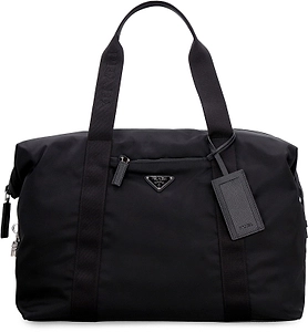 Prada Logo Triangle Zipped Travel Bag