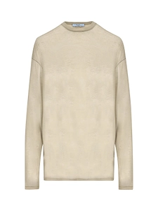 Prada Long-Sleeved Crewneck T-Shirt