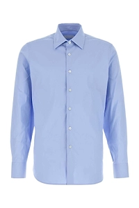 Prada Long Sleeved Curved Hem Shirt