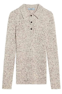 Prada Long-Sleeved Polo Jumper