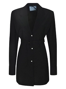 Prada Long-Sleeved Single-Breasted Shirt Jacket