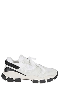 Prada Mesh-Panelled Lace-Up Sneakers