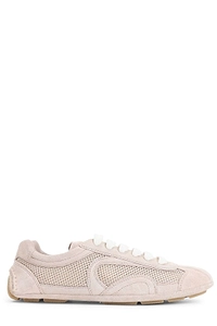 Prada Mesh-Panelled Lace-Up Sneakers