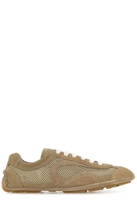 Prada Mesh-Panelled Lace-Up Sneakers