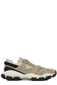 Prada Mesh-Panelled Lace-Up Sneakers