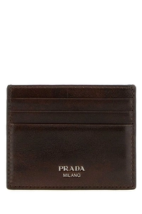 Prada Minuteria Leather Card Holder Wallet