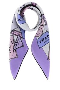 Prada Pattern-Printed Twill Scarf