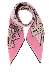Prada Pattern-Printed Twill Scarf