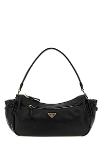Prada Triangle-Logo Zipped Shoulder Bag