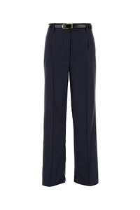 Prada Pleated Belted Trousers