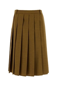 Prada Pleated Midi Skirt