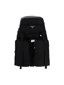 Prada Pocket Detail Buckled Backpack