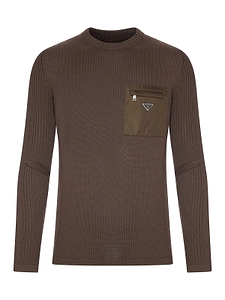 Prada Pocket-Detailed Crewneck Jumper