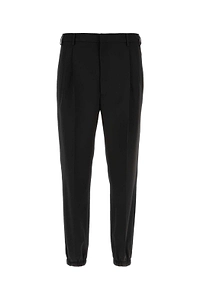 Prada Pressed-Crease Velvet Tailored Trousers