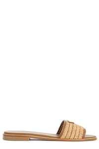 Prada Triangle-Logo Slip-On Sandals