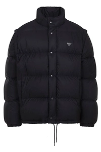 Prada Quilted Stand-Collar Down Jacket