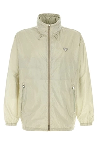 Prada Logo Plaque Zip-Up Jacket