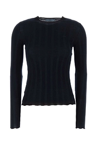 Prada Ribbed Crewneck Knitted Jumper