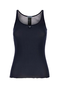Prada Ribbed Logo Tank Top