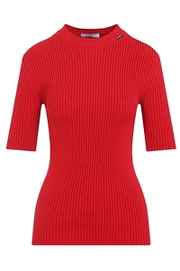 Prada Ribbed Short-Sleeved Knitted Top