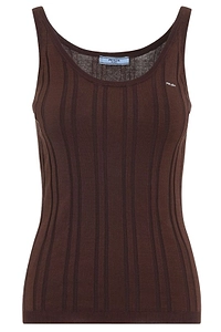 Prada Ribbed-Knit Tank Top