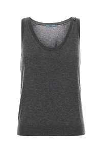 Prada Ribbed Knitted Tank Top