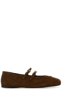 Prada Round-Toe Ballerina Shoes