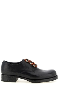 Prada Round-Toe Lace-Up Shoes