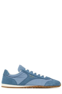 Prada Round-Toe Lace-Up Sneakers