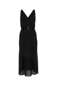 Prada Sablé V-Neck Dress