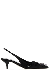 Prada Satin Slingback Pumps