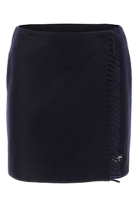 Prada Scarf-Style Fringed Mini Skirt