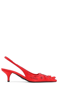 Prada Satin Slingback Pumps