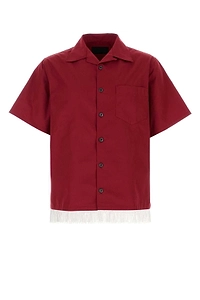 Prada Short-Sleeved Fringed Shirt