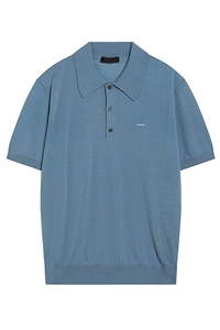 Prada Short-Sleeved Knitted Polo Shirt