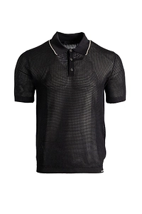 Prada Short-Sleeved Mesh Polo Shirt