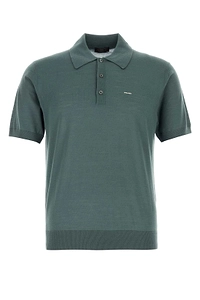 Prada Short-Sleeved Knitted Polo Shirt