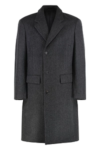 Prada Single Breasted Long-Sleeved Coat