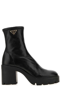 Prada Stride Flow Block Heeled Ankle Boots