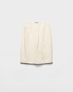 Prada Striped Bow Skirt