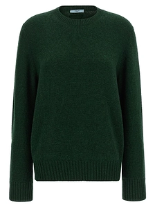 Prada Striped Cuff Crew-Neck Jumper
