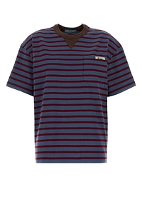 Prada Striped Crewneck T-Shirt