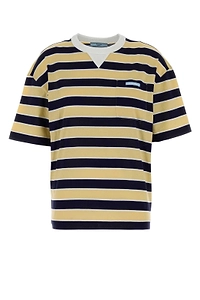 Prada Striped Crewneck T-Shirt