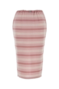 Prada Striped Jersey Knitted Skirt