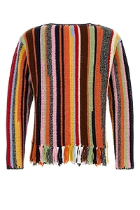 Prada Striped Fringed Jumper