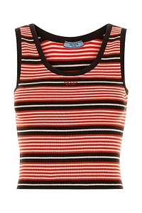 Prada Striped Knitted Vest