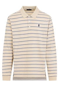 Prada Striped Long Sleeved Polo Shirt