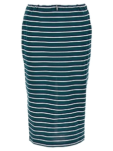 Prada Striped Slit-Detailed Midi Skirt