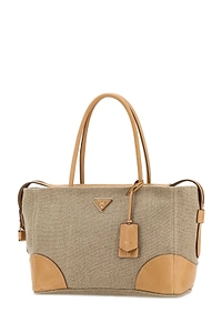 Prada Structured Canvas Tote Bag