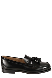 Prada Tassel-Detailed Almond-Toe Loafers
